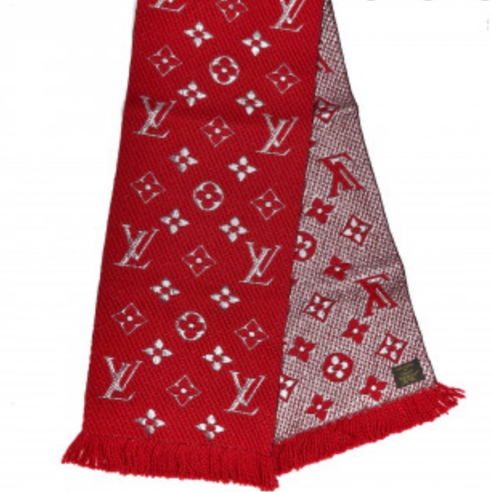 Red Designer Scarf - Picture 3 of 5